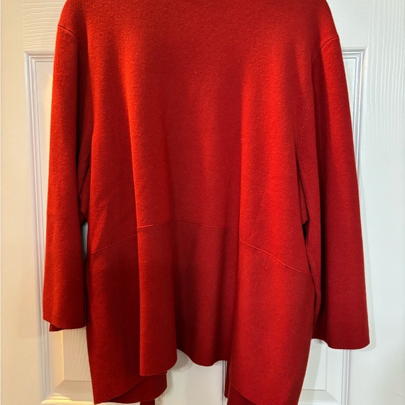 NWT Alfani Woman 3X Brick Red open front cardigan. - Picture 4 of 5